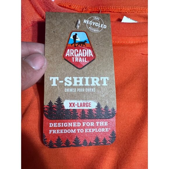 Arcadia Trail logo tee tan and orange dog size XXL - Picture 5 of 8